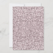 Roze Faux Glitter Flamingo Liefde bruiloft uitnodi Kaart (Achterkant)