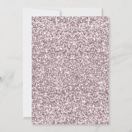 Roze Faux Glitter Flamingo Liefde bruiloft uitnodi Kaart (Achterkant)