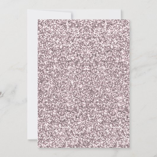 Roze faux Glitter Flamingo Rehearsal Dinner Invite Kaart (Achterkant)