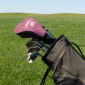 Roze Faux Glitter Golfheadcover (Insitu)