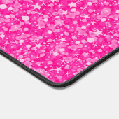 Roze Faux Glitter Gouden Accenten Bureaumat (Hoek)