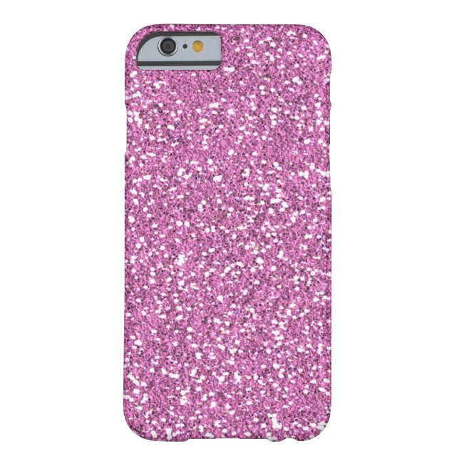 Roze Faux Glitter iPhone 6 hoesje (Achterkant)