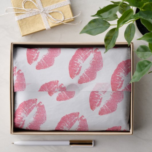 Roze faux Glitter Licht Weefpapier Tissuepapier (Geschenk)