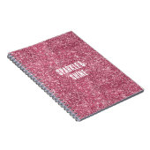 Roze Faux Glitter Notitieboek (Rechterzijde)