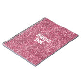 Roze Faux Glitter Notitieboek (Linkerzijde)