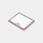 Roze Faux Glitter Post-it® Notes (Schuin)
