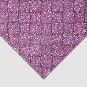 Roze Faux Glitter Quatrefoil Tissuepapier (Detail)