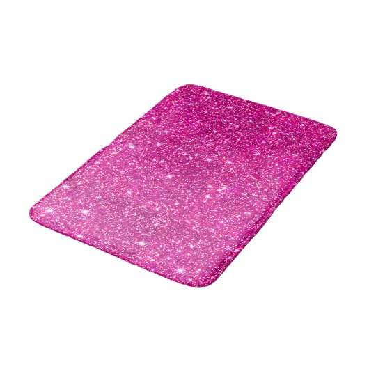 Roze faux glitter Sparkle Pattern Girly Badmat (Gekanteld)