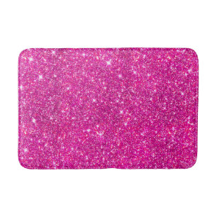 Roze faux glitter Sparkle Pattern Girly Badmat