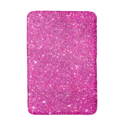 Roze faux glitter Sparkle Pattern Girly Badmat (Voorkant Verticaal)