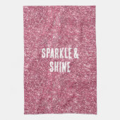 Roze Faux Glitter Theedoek (Verticaal)