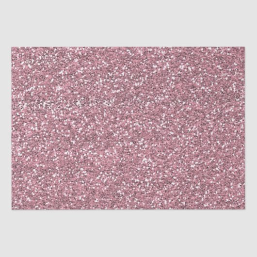 Roze Faux Glitter Tissuepapier (Voorkant)