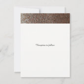 Roze faux Glitter Wedding Kaart (Achterkant)