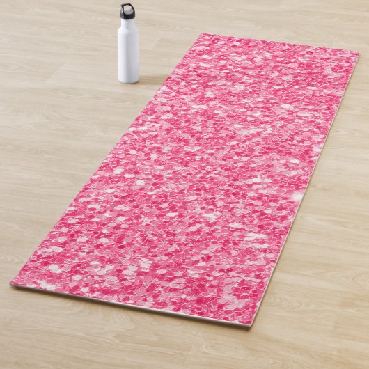 Roze Faux Glitter Yogamat (In situ)