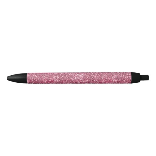  Roze Faux Glitter Zwarte Inkt Pen (Voorkant)