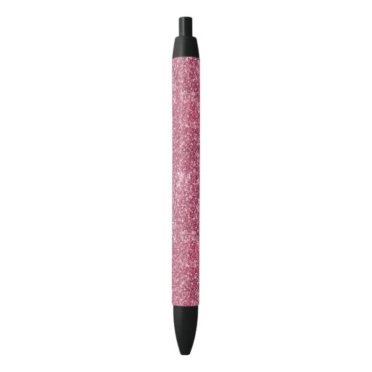  Roze Faux Glitter Zwarte Inkt Pen (Voorkant Verticaal)