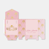 Roze Faux Goud Meisje Verjaardag Bedankdoosjes (Uitgevouwen)