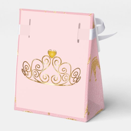 Roze Faux Goud Meisje Verjaardag Bedankdoosjes (Achterkant)