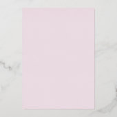 Roze faux Lace Baptism/Christening Folie Uitnodiging (Achterkant)