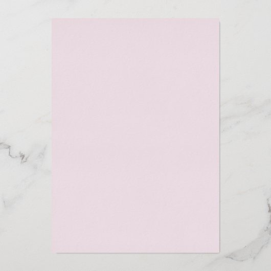 Roze faux Lace Baptism/Christening Folie Uitnodiging (Achterkant)