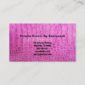 Roze Faux Leather Minimalist Custom Professional Visitekaartje (Achterkant)