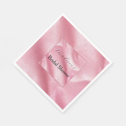 Roze Faux Leather Vrijgezellenfeest Servet (Hoek)