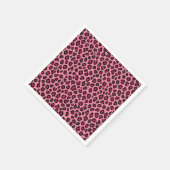Roze Faux Leopard Huidpatroon Print Servet (Hoek)