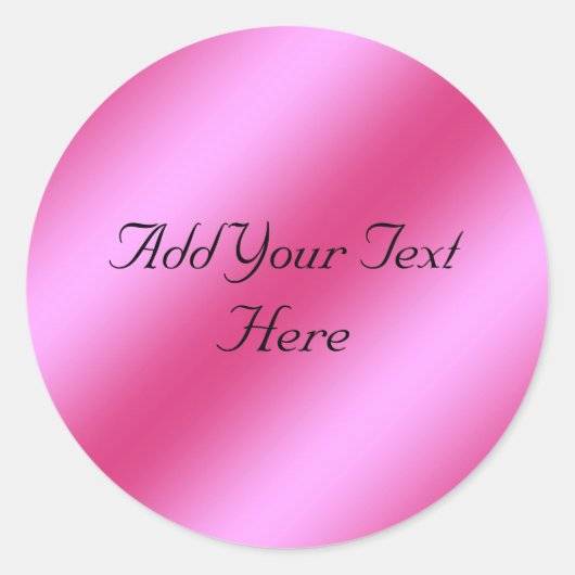 Roze Faux Metallic Folie Sticker (Voorkant)