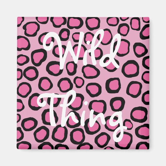 Roze faux-proefdruk Wilde dding Magneet (Voorkant)