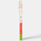 Roze Faux Rhinstone gepersonaliseerde Damask iPhon Case-Mate iPhone Case (Achterkant / Links)