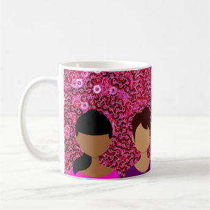 Roze Faux Sequins Friends Coffee Mok