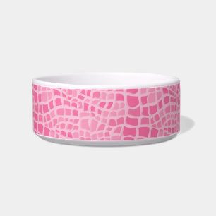 Roze Faux Snake Skin Pattern Pet Bowls Voerbakje