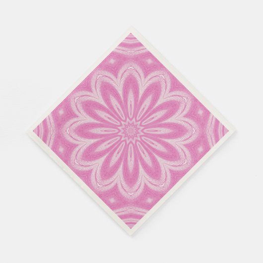 Roze faux-ventilatorontwerp servet (Hoek)