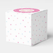Roze Favor Box voor de eerste tandenfeestje Bedankdoosjes (Voorkant Zijde)