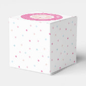 Roze Favor Box voor de eerste tandenfeestje Bedankdoosjes (Achterkant)