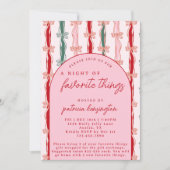 Roze Favoriete Dingen Kerstcadeau Uitwisselingsfee Kaart (Voorkant)