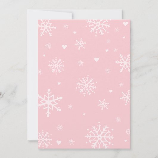 Roze Favoriete Dingen Kerstfeest Kaart (Achterkant)