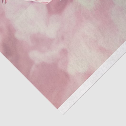 Roze Feathery Llama met Parfum Decoupage Tissuepapier (Detail)