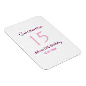 Roze fee 15e verjaardag eenvoudige moder quinceane magneet (Rechterzijde)