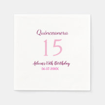Roze fee 15e verjaardag eenvoudige moder quinceane