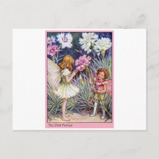 Roze Fee Briefkaart (Voorkant)