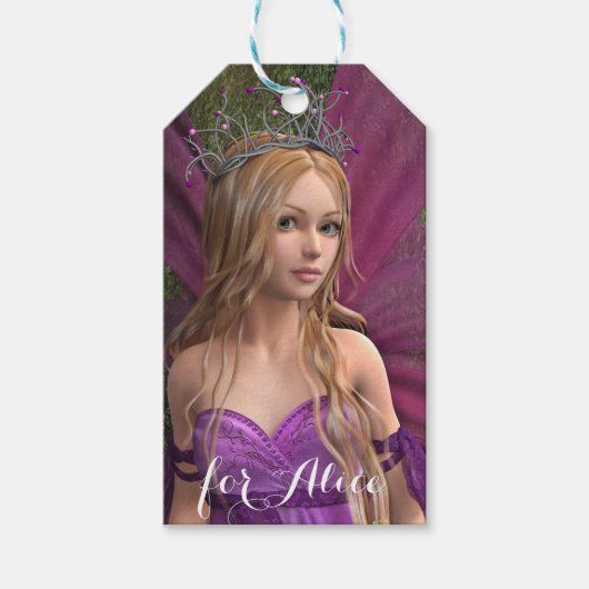 Roze fee cadeaulabel (Voorkant)