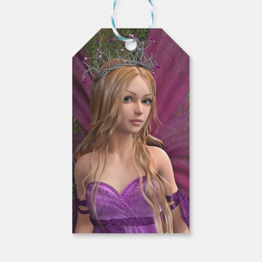 Roze fee cadeaulabel (Achterkant)