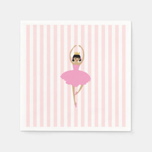 Roze Fee Danser Ballerina Schilderij Roze Streep Servet