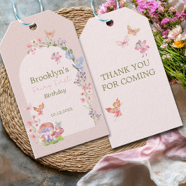 Roze Fee Eerste Meisje Verjaardag Favor Cadeau Lab Cadeaulabel