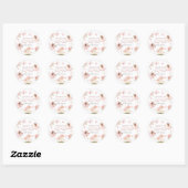 Roze fee eerste verjaardagsfeest sticker (Vel)