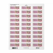 Roze Fee Fantasie Kunst Retouradreslabels Etiket (Full Sheet)