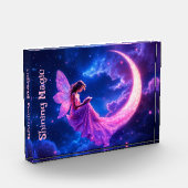 Roze fee halve maan gloed schattige magie fotoblokken (Links)