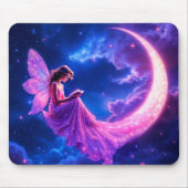 Roze fee halve maan gloed schattige magie muismat (Voorkant)