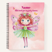 Roze Fee Notebook Schrijven Tekenen Voor Meisjes Notitieboek (Voorkant)